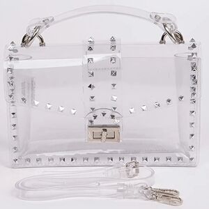 NWT Clear Studded Handbag 9"X6"X3" approximately